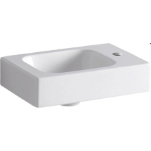 Geberit Handwaschbecken iCon mit Hahnloch R, ohne ÜL 380x280mm weiß