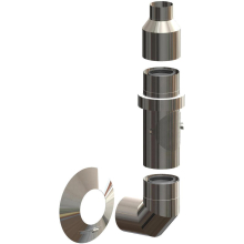 Atec Basis-Set IronPoly f. AW-Instal. Edelstahl blank DN 80/125