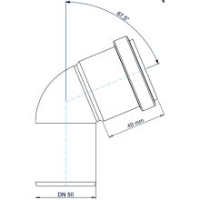 PoloPlast Bogen PKB Polo-Kal NG DN 50 67,5Grad