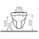 Vitra O100 Wand-Tiefspül-WC Ausladung 540mm,...