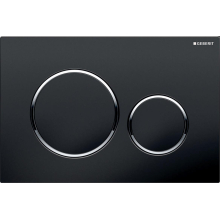 Geberit Betätigungsplatte Sigma20 f 2-M-Ausl. Kst / schw. / hgl. chrom
