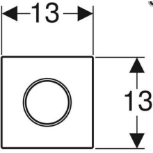 Geberit Manuelle Urinalsteuerung HyTouch Des. Sigma10 schw. / hochglanz-verchromt