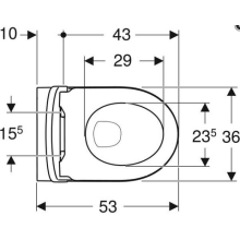 Geberit GE iCon Set Wand-WC mit WC-Sitz, Rimfree Tiefspüler, geschl. Form, T:53cm, weiß