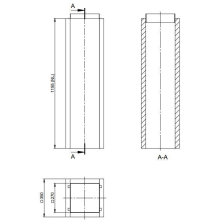 Atec Schachtelement 1195 mm L90 PolyCase inklusive Steckverbinder, DN 200