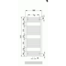 Zehnder  O100 Badheizkörper 1217x450mm weiß (RAL 9016)