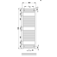 Zehnder O100 Badheizkörper 1469x500mm weiß (RAL 9016)