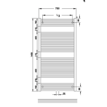 Zehnder O100 Badheizkörper 1469x750mm weiß (RAL 9016)