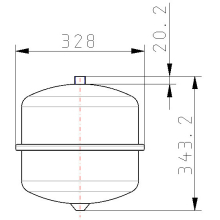 Membran-Druckausdehnungsgefäß für Heizung, 3 bar 18 Liter weiß Hausmodell
