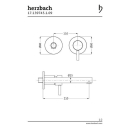 Herzbach DESIGN iX Waschtisch-Wandbatterie Farbset 210mm...