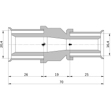 Wavin Tigris K5 Kupplung reduziert, 20mm x 16mm