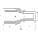 Wavin Tigris K5 Kupplung reduziert, 32mm x 20mm