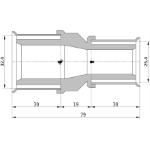 Wavin Tigris K5 Kupplung reduziert, 32mm x 25mm