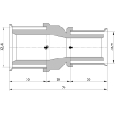 Wavin Tigris K5 Kupplung reduziert, 32mm x 25mm