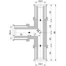 Wavin Tigris K5 T-Stück reduziert, 16mm x 20mm x 16mm