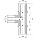 Wavin Tigris K5 T-Stück reduziert, 20mm x 16mm x 20mm