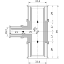Wavin Tigris K5 T-Stück reduziert, 32mm x 16mm x 32mm