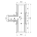 Wavin Tigris K5 T-Stück reduziert, 40mm x 25mm x 40mm