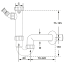 PP-Kugelverschlußsiphon 1 1/2" & 1...