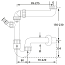 PP-Raumspar Kugelverschlußsiphon DN 32, 1 1/2"...