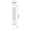 HT Anschlussschlauch flexibel, 750 mm, Muffe DN 50,...