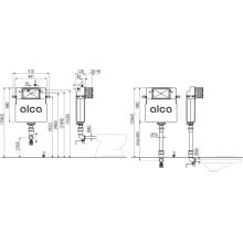Alcadrain AM112 Basicmodul WC Spülkasten für Einmauerung