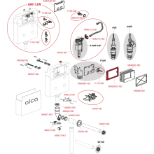 Alcadrain AM112 Basicmodul WC Spülkasten für Einmauerung