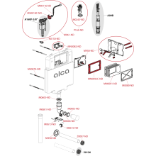 Alcadrain AM1112 Basicmodul Slim WC Spülkasten für Einmauerung