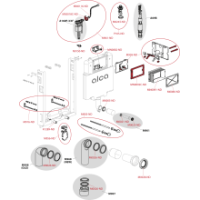 Alcadrain AM1115/1000 Renovmodul Slim Vorwandinstallationssystem für Einmauerung