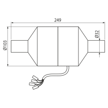 alcadrain P128 Ventilator für Vorwandinstallationssystem mit Entlüftungsvorbereitung