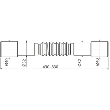Alcadrain A794 Flexiverbindung 40–32×32–40