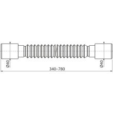 Alcadrain A710 Flexiverbindung 40×40