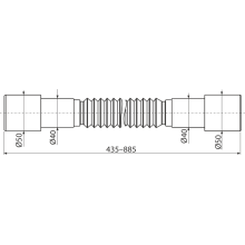 Alcadrain A720 Flexiverbindung 50/40×40/50