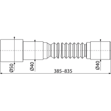 Alcadrain A795 Flexiverbindung 50/40×40