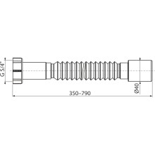 Alcadrain A730 Flexianschluss Kunststoffmutter 5/4"×40
