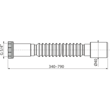Alcadrain A740 Flexianschluss Metallmutter 5/4"×40