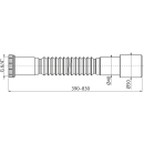 Alcadrain A780 Flexianschluss Metallmutter...