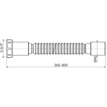 Alcadrain A791 Flexianschluss Kunststoffmutter 6/4"×40
