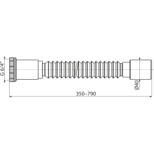 Alcadrain A792 Flexianschluss Metallmutter 6/4"×40