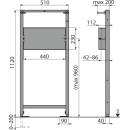 Alcadrain A104PB/1120 Montagerahmen für...