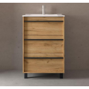 Attila Unterschrank 600 3 Schubladen + Waschbecken Eiche...