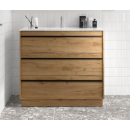 Attila Unterschrank 1000 3 Schubladen + Waschbecken Eiche...