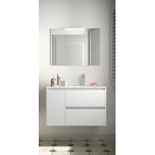 BALTIC Komplett-Set 850 2 Schubladen - Tür links White Satin
