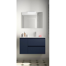 BALTIC Komplett-Set 850 2 Schubladen - Tür links Blue Satin
