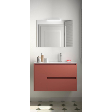 BALTIC Komplett-Set 850 2 Schubladen - Tür links Red Satin