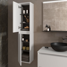 Hochschrank BALTIC 1400mm WHITE SATIN