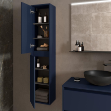Hochschrank BALTIC 1400mm BLUE SATIN