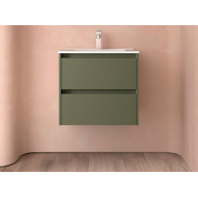 BALTIC Unterschrank 700 2 Schubladen + Waschbecken Green Satin