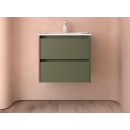 BALTIC Unterschrank 700 2 Schubladen + Waschbecken Green...