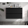 BALTIC Unterschrank 800 2 Schubladen + Waschbecken Black Satin