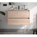BALTIC Unterschrank 800 2 Schubladen + Waschbecken Nature